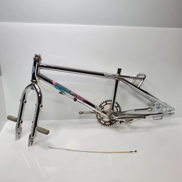 VINTAGE 1987 MONGOOSE Decade Freestyle BMX Frame & Fork Set Chrome HTF