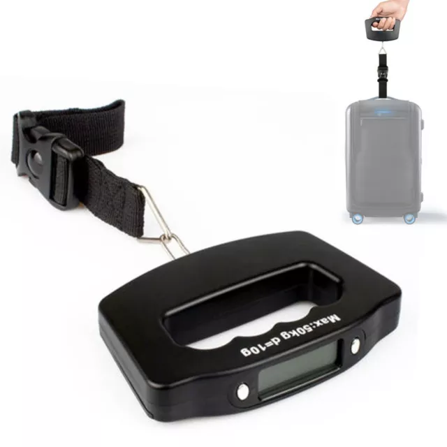 Portable Travel Digital Electronic Hanging Luggage Scale LCD Weight 110lb/50kg