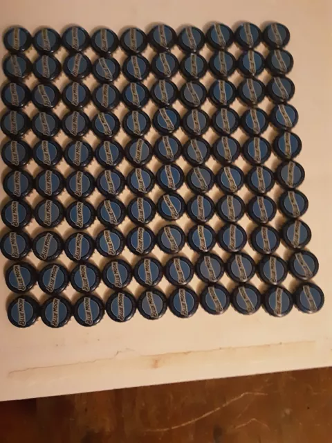 Blue Moon beer Bottle Caps 100 NOT Bent, Dented, or Stinking