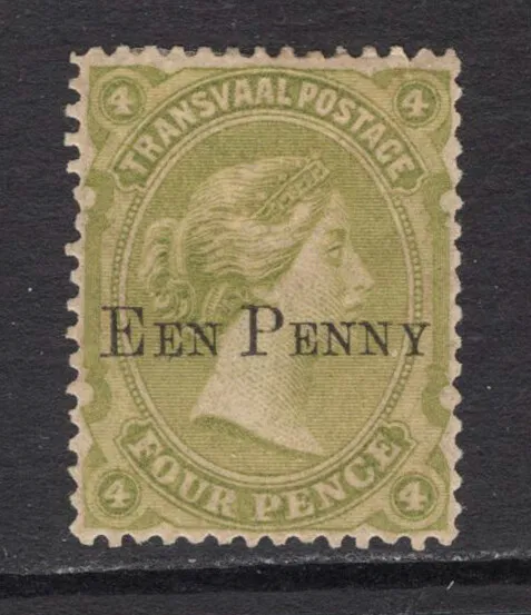 M20463 South African States ~ Transvaal 1882 SG170 - 1d on 4d sage green.