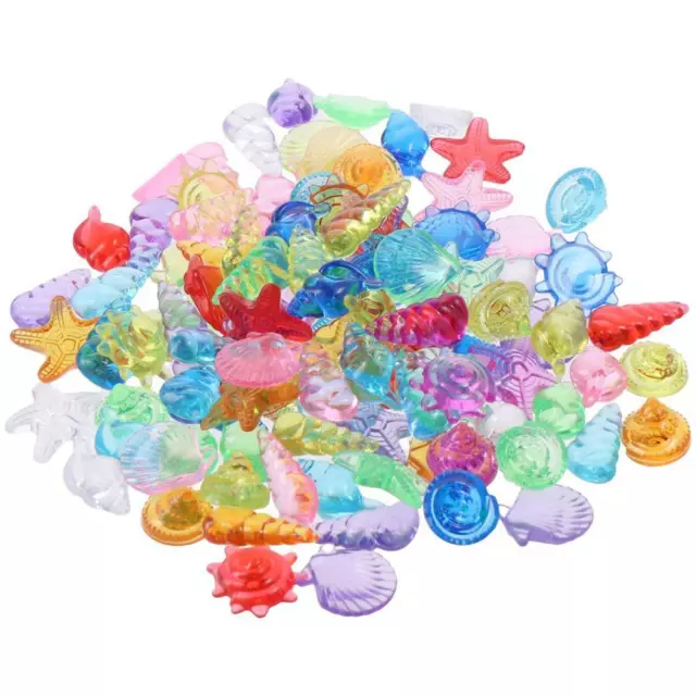 110Pcs Acrylic Seashells  Beach Theme Sea Shells Party Decoration