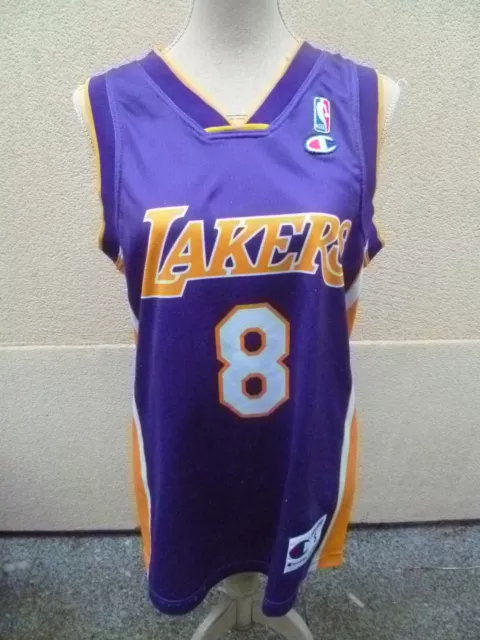 Maillot Basket Lakers Blanc NBA Kobe Bryant #8 Champion USA