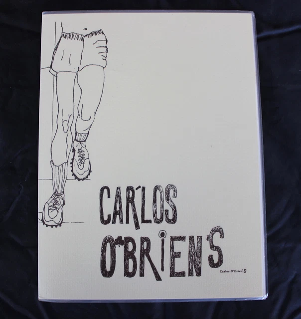 Vintage Carlos O'brien's Restaurant Laminated Menu ~ Phoenix, Arizona