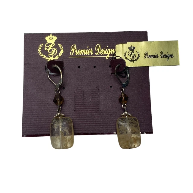 NWT PREMIER DESIGNS Jewelry SAND DUNE Silver Plated Quartz Beads