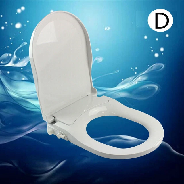 DUAL NOZZLES SPRAYER Design DShape Bidet Toilet Seat 3way Tadapter+