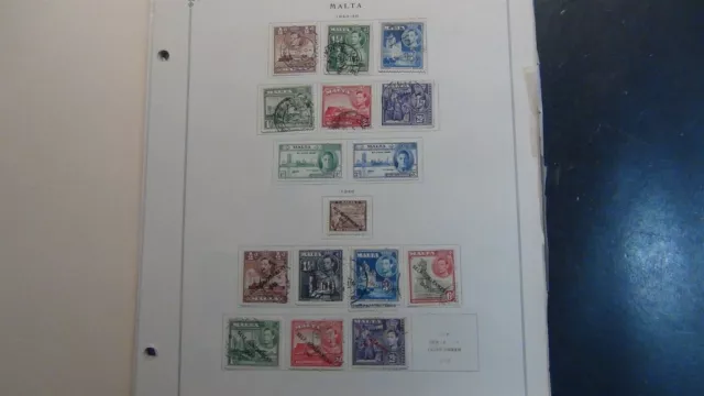 Stampsweis Malta collection on Scott Intl pages est 507 or so stamps