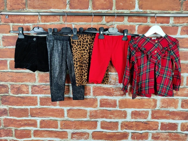 Baby Girls Bundle Age 12-18 Months Next H&M Etc Leggings Tartan Shirt Top 86Cm