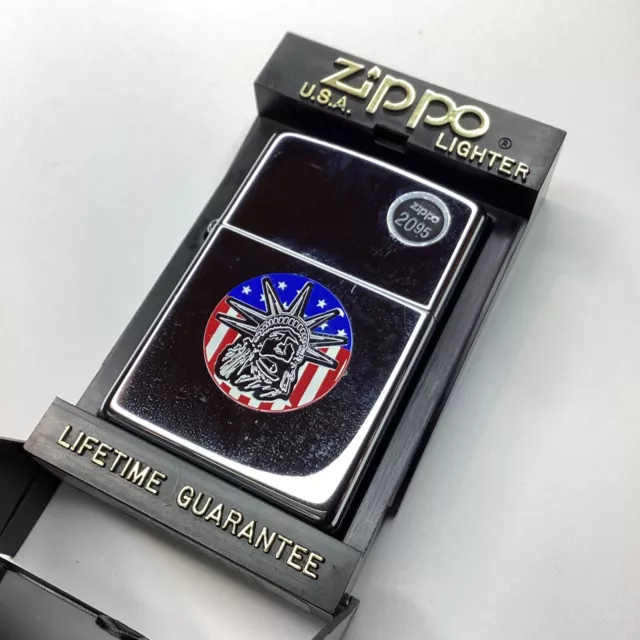 RARE Zippo 1997 Statue of Liberty Flag #572 HD Lighter NOS SEALED