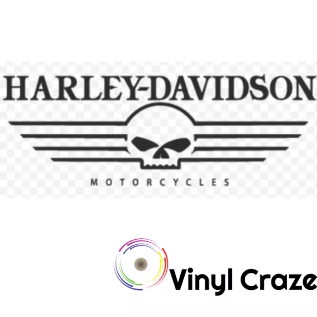 Fits Harley Motorcycles Davidson Willie G Skull ANY Color Vinyl Decal FREE SHIP!