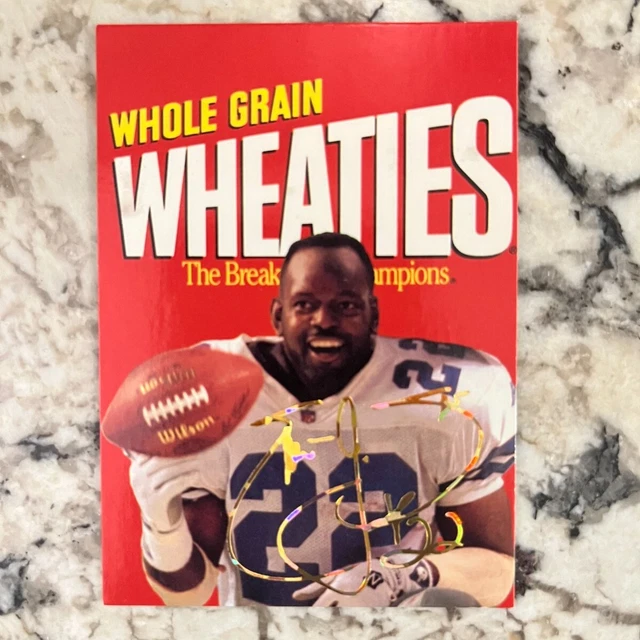 1994-95 Sports Stars USA Emmitt Smith Gold Signature Auto Wheaties Promo Card