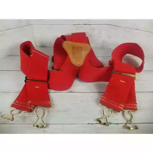 Lion Suspenders Red Large Adjustable