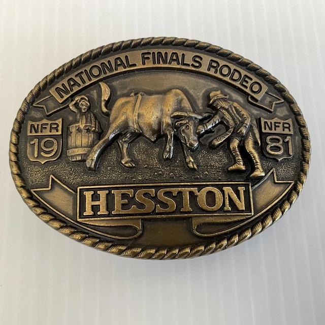 Vintage 1981 Hesston NFR Belt Buckle Limited Edition Collectors Item