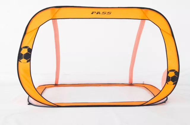 PASS 5x3 Ft Orange Portable Soccer Goal SET with Carry Case. EZ FOLD+QUICK SETUP 2