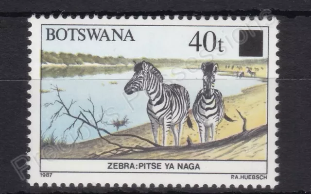 Botswana Mnh Stamp Set 1992 Zebra Surcharged 40T On 3T Sg 728