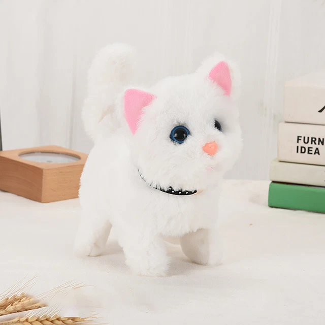 ELECTRIC PLUSH CAT Skinfriendly Interactive Ability Mechanical Plush