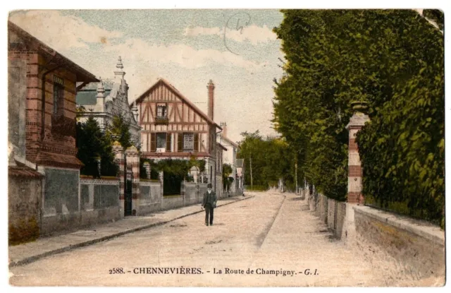 CPA 94 - CHENNEVIERES (Val de Marne) - 2588. La Route de Champigny - G. I.