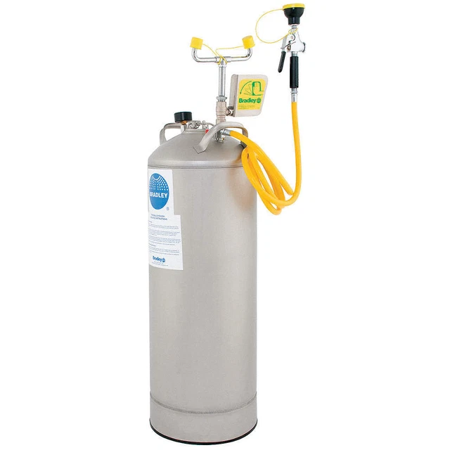 BRADLEY S19-788 Portable Eye Wash w/ Drench Hose,15 gal.