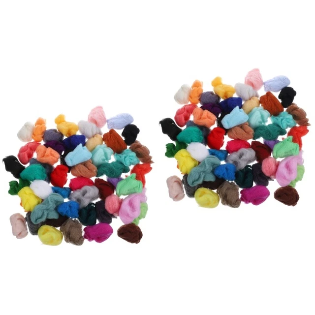 100 Stk Filzen Nadelfilzzubehör Wollfilzen Wolle zum Nadelfilzen für diy