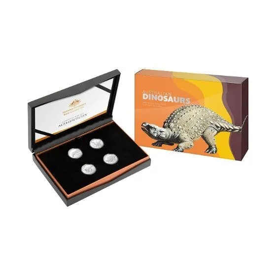 The Australian Dinosaurs 2022 ALL Four-Coin Sets inc Silver & Bronze 4 sets