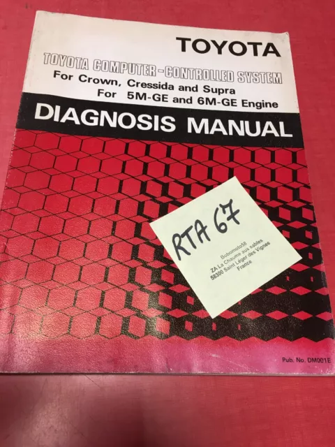 Toyota diagnostic de panne Crown Cressida Supra manuel revue technique auto