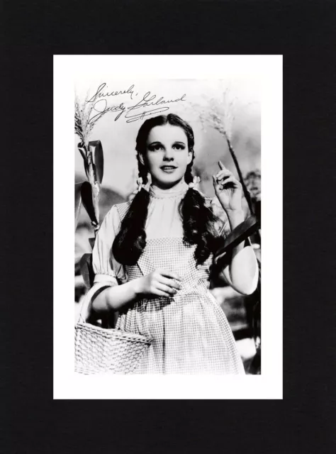 8X6 Mount JUDY GARLAND Signed PHOTO Print Ready To Frame THE WIZARD OF OZ