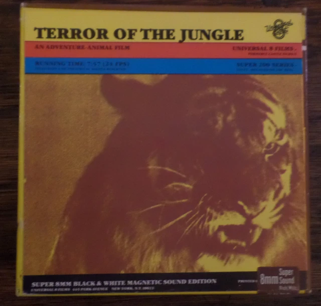 SUPER 8mm SOUND FILM TERROR OF THE JUNGLE for big screen cinema projector lamp