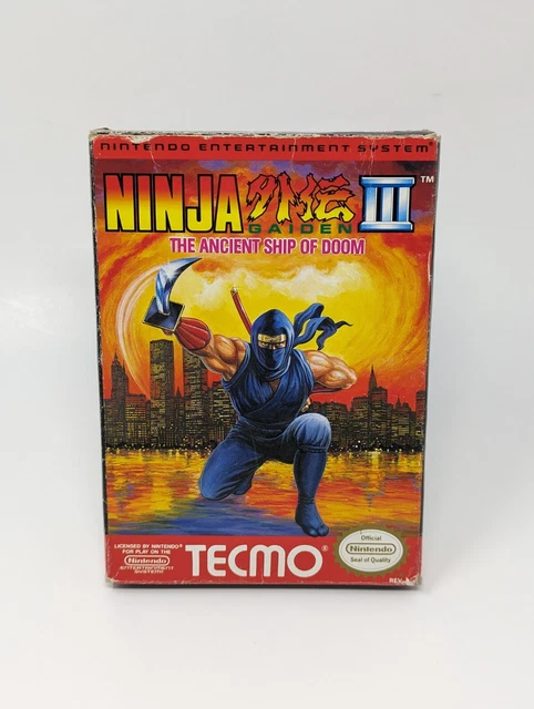 NINJA GAIDEN III 3: Ancient Ship of Doom (Nintendo, NES) Authentic