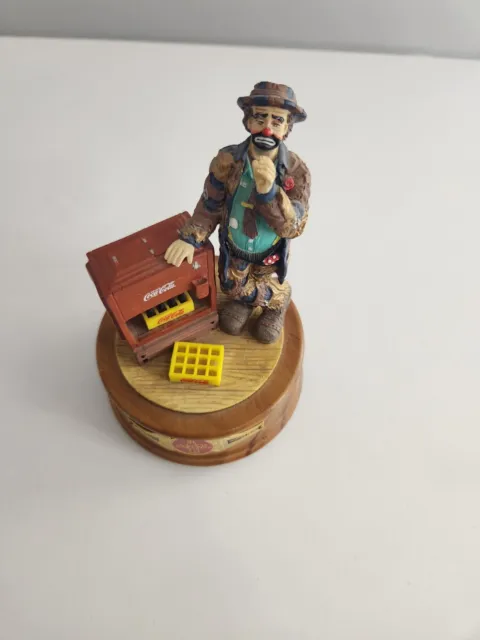 Limited Edition Coca Cola Emmett Kelly Musical Figurine "AT THE RED COO