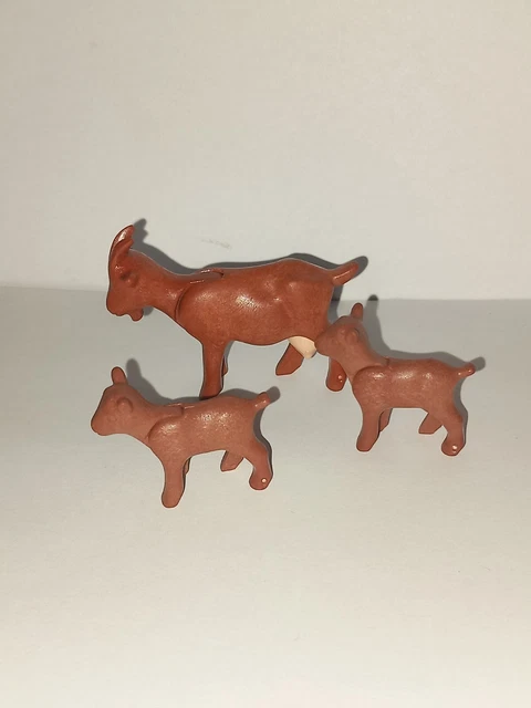 Figurines PLAYMOBIL Chèvre Et Ferme Rancho - Pièces Détachées D'occasion, Thème Campagne