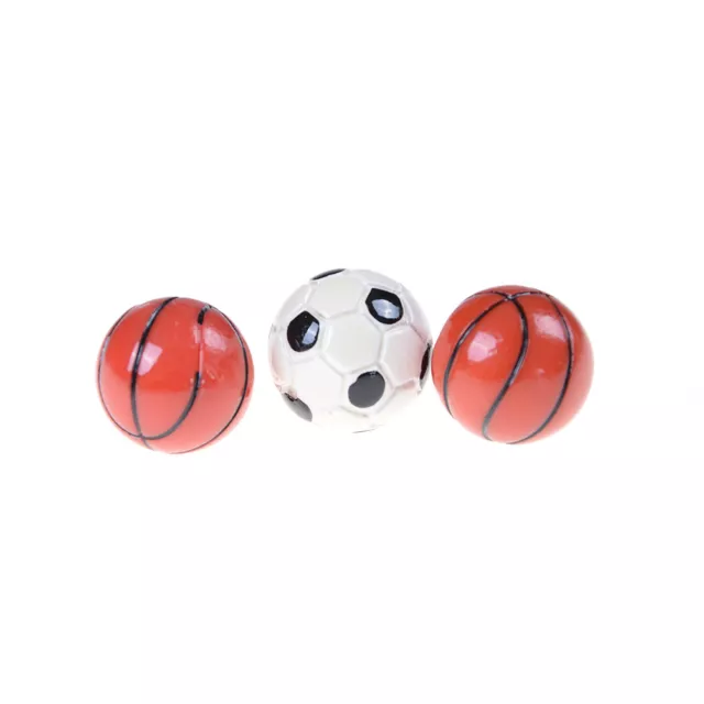 1:6/1:12 Dollhouse Miniature Sports Balls Soccer Football and Basketball Dec ZX