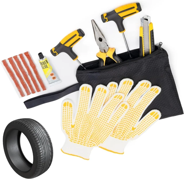 Kit Riparazione Pneumatici - 2 Sigillanti Per Auto, Moto, Bici | Con Bocchetta E Raschietto, Rapido E Efficace - Foto 7