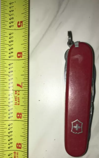 Used Victorinox Swiss Army Knife - Climber Pocket Knife - Red - 14 Functions