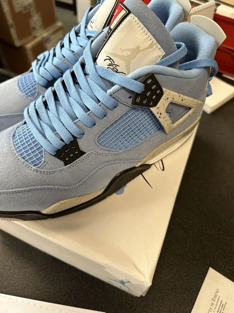 SCARPE UOMO AIR Jordan Retro 4 Blu Grigie Nere EUR 180 00