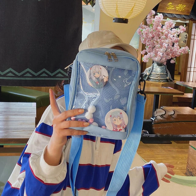 Anime Japanese Lolita Girl Cute Canvas Itabag Transparent Messenger Shoulder Bag