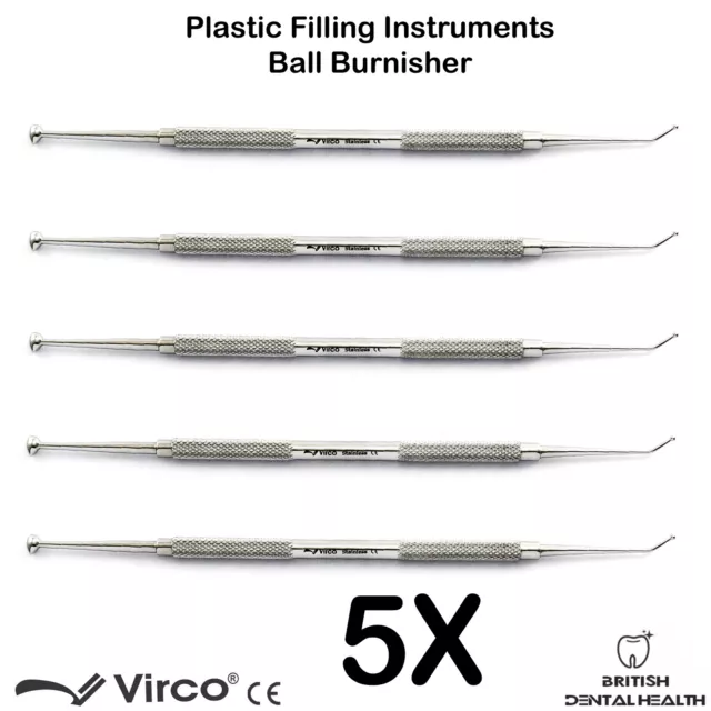 Dental Composite Amalgam Plastic Filling Ball Burnisher Instruments Restorative