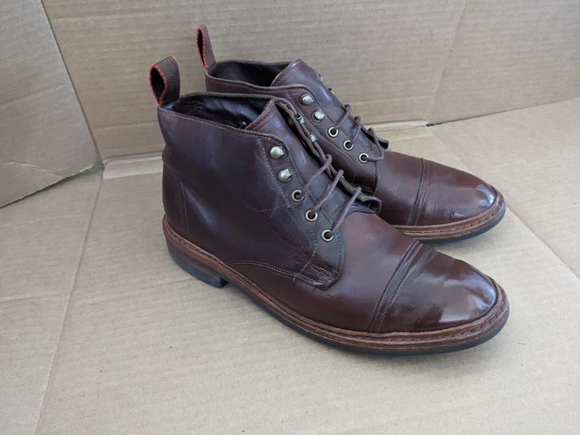 ALLEN EDMONDS PROMONTORY Point Cap Toe Leather Boots Mens  display picture 1