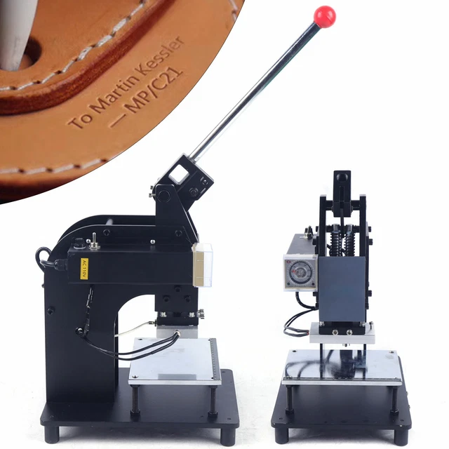 110V Manual Hot Foil Stamping Machine Card Logo Tipper Stamper 0-50b/min