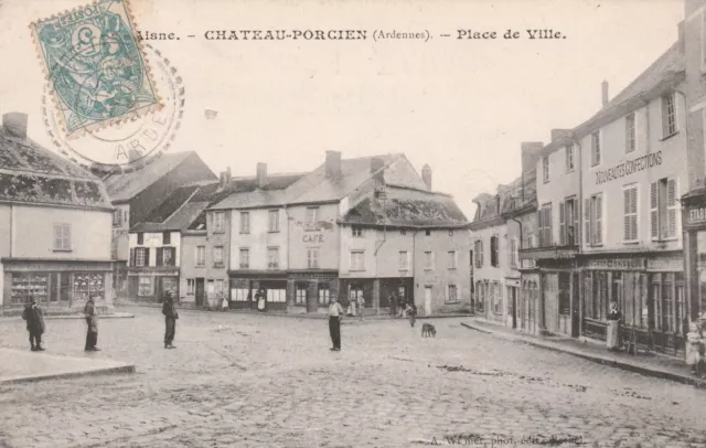 CPA 08 Vallée de l'Aisne CHATEAU PORCIEN (Ardennes) Place de Ville