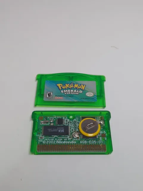 Pokemon Emerald Version (Nintendo Game Boy Advance, 2005) New Battery, Cart Only