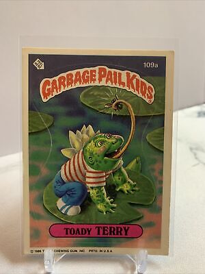 1986 Garbage Pail Kids Series 3 Trading Card #109a Toady TERRY
