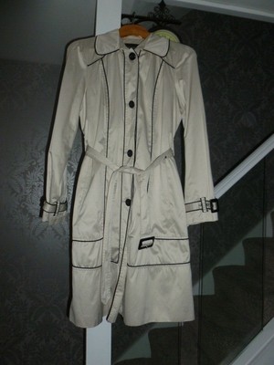 Lined, Knee Length Trench Coat, size 