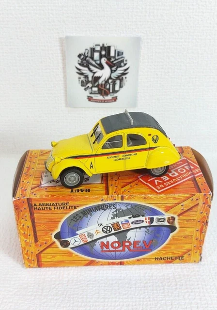 Citroën 2cv 6 RCL Football 1970 – Norev Hachette 1:43 – Jaune Et Rouge – Collection