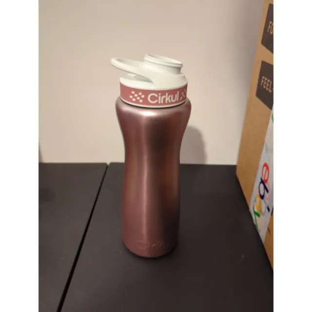 Cirkul 32oz Rose Gold Stainless Steel Water Bottle Starter Kit with  RoseGold Lid 313047444486