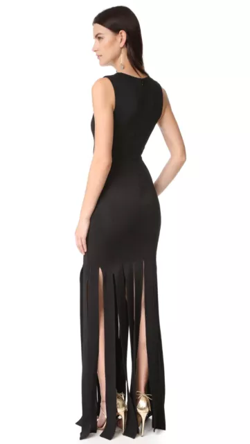 Zac Posen Melody Sleeveless Ponte Column Slits Gown Black Sz 6 NWT $690 2