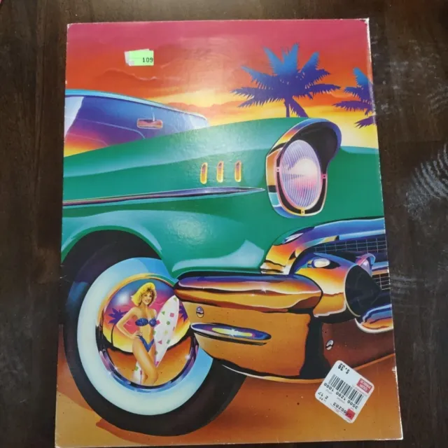 VINTAGE RARE LISA Frank School Folder 1989 Classic Car Palm Trees ...