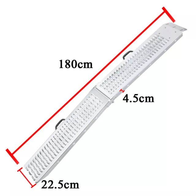 2x Auffahrrampe Rampe 400 kg klappbar Auffahrschiene Laderampe Motorradrampe ORI 2