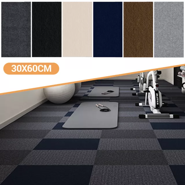 Carpet Tiles Self Adhesive 30X60cm Commercial Retail Office Shop Lounge Flooring