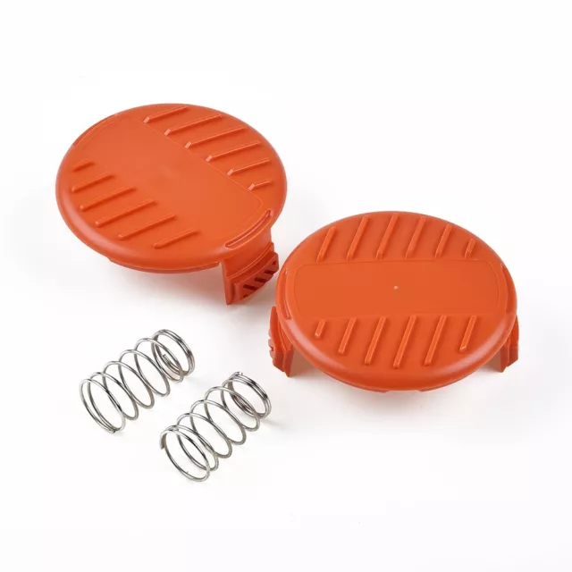 2 Pack Spool-Cap & Spring Parts For Black And Decker Trimmer #385022-03N- 2PK