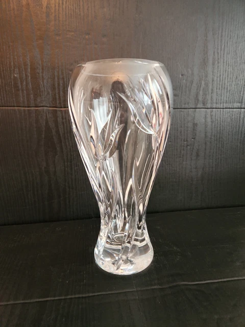 Gorgeous Vintage GORHAM 1831 Crystal Floral & Leaves Tulip VASE
