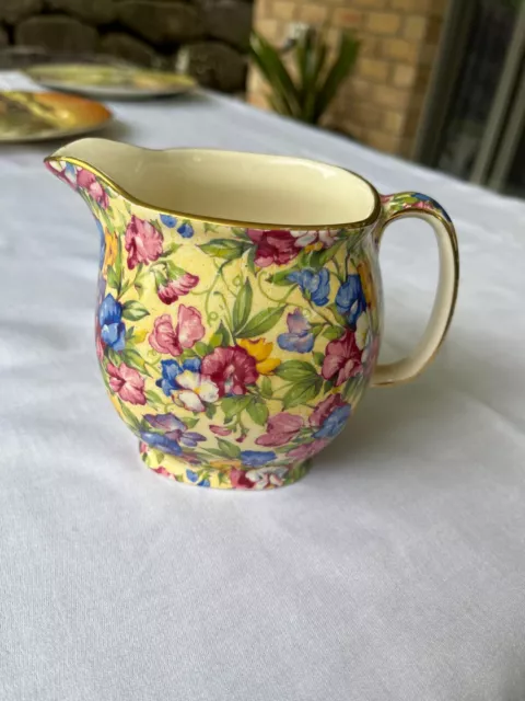 Royal Winton Chintz floral jug - Grimwades -  Sweet Pea pattern - England 1930's